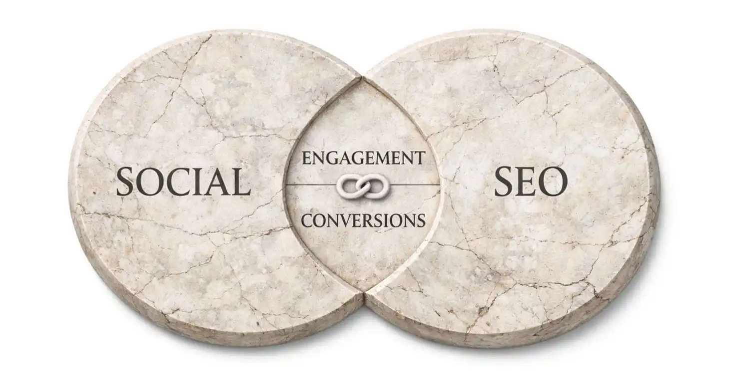 Social Media & SEO Diagram - Altrincham SEO